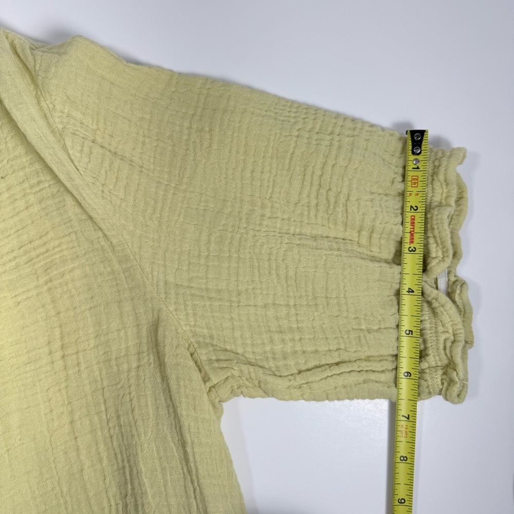 Beachlunchloung Yellow gauze Button-Down Shirt - Picture 6 of 6